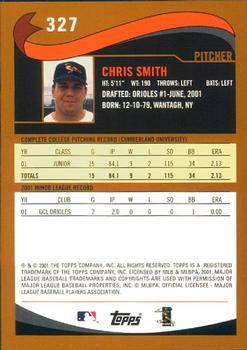 2002 Topps - Home Team Advantage #327 Chris Smith  Back
