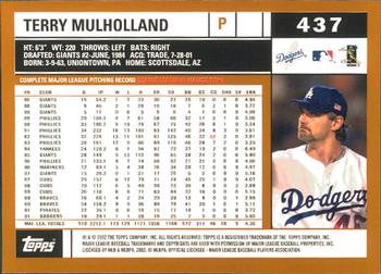 2002 Topps - Home Team Advantage #437 Terry Mulholland  Back