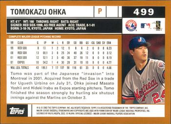 2002 Topps - Home Team Advantage #499 Tomokazu Ohka Back