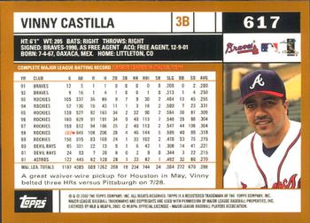 2002 Topps - Home Team Advantage #617 Vinny Castilla  Back
