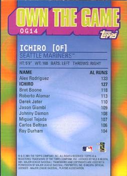 2002 Topps - Own the Game #OG14 Ichiro Suzuki Back