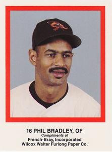 1989 French/Bray Baltimore Orioles #NNO Phil Bradley Front