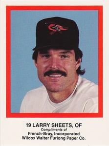 1989 French/Bray Baltimore Orioles #NNO Larry Sheets Front