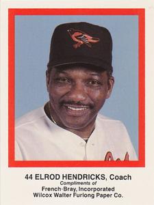 1989 French/Bray Baltimore Orioles #NNO Elrod Hendricks Front