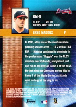 2002 Topps - Ring Masters #RM-8 Greg Maddux Back