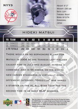 2005 Upper Deck New York Daily News New York Mets / New York Yankees #NYY3 Hideki Matsui Back