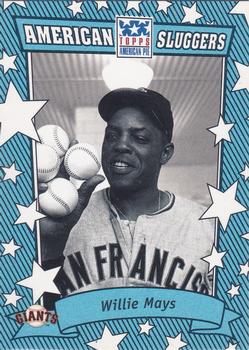 2002 Topps American Pie Spirit of America - American Sluggers Blue #AS-WM Willie Mays Front