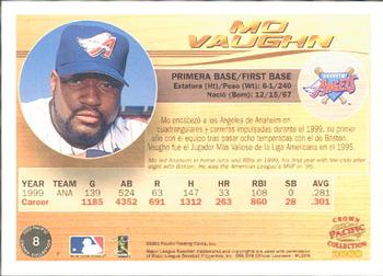 2000 Pacific Crown Collection #8 Mo Vaughn Back