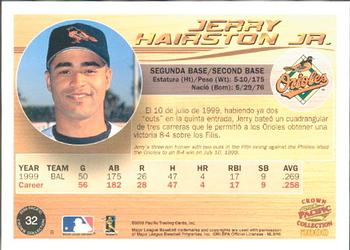 2000 Pacific Crown Collection #32 Jerry Hairston Jr. Back