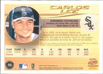 2000 Pacific Crown Collection #59 Carlos Lee Back