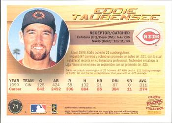 2000 Pacific Crown Collection #71 Eddie Taubensee Back