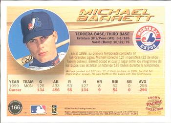 2000 Pacific Crown Collection #166 Michael Barrett Back