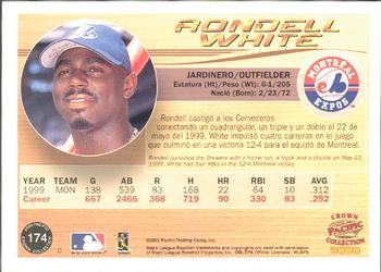 2000 Pacific Crown Collection #174 Rondell White Back