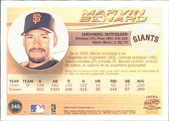 2000 Pacific Crown Collection #248 Marvin Benard Back