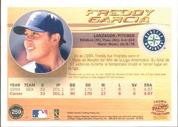 2000 Pacific Crown Collection #259 Freddy Garcia Back