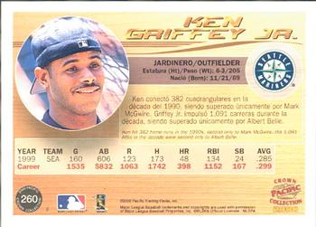 2000 Pacific Crown Collection #260 Ken Griffey Jr. Back