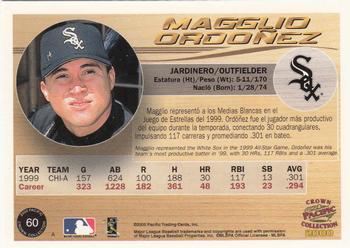 2000 Pacific Crown Collection #60 Magglio Ordonez Back