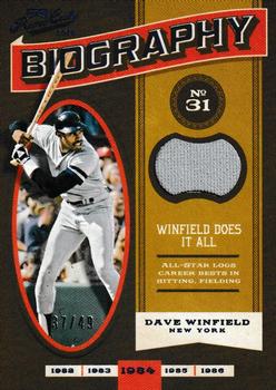 2016 Panini Prime Cuts - Biography Blue #BIO-DW Dave Winfield Front