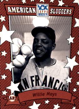 2002 Topps American Pie Spirit of America - American Sluggers Red #AS-WM Willie Mays Front