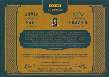 2016 Panini Prime Cuts - Combo Player Materials Blue #CPM-SF Todd Frazier / Chris Sale Back