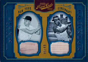 2016 Panini Prime Cuts - Combo Player Materials Blue #CPM-MR Roger Maris / Frank Robinson Front