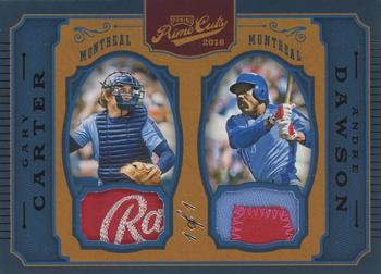 2016 Panini Prime Cuts - Combo Player Materials Black #CPM-CD Andre Dawson / Gary Carter Front