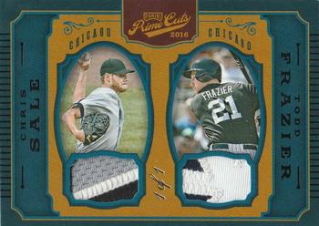 2016 Panini Prime Cuts - Combo Player Materials Black #CPM-SF Todd Frazier / Chris Sale Front