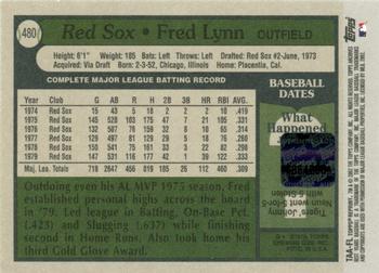 2002 Topps Archives - Autographs #TAA-FL Fred Lynn Back
