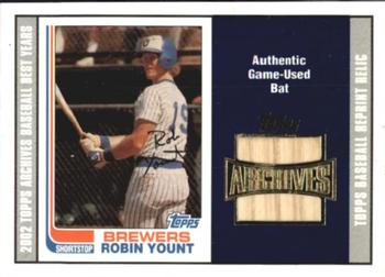 2002 Topps Archives - Bat Relics #TBR-RY Robin Yount Front
