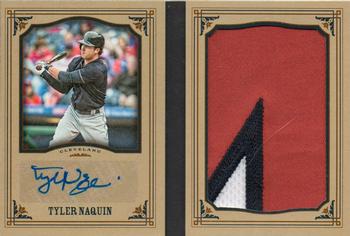 2016 Panini Prime Cuts - Rookie Autographs Jumbo Materials Booklets Holo Platinum #RJS-TN Tyler Naquin Front