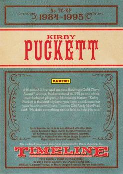 2016 Panini Prime Cuts - Timeline Combos #TC-KP Kirby Puckett Back