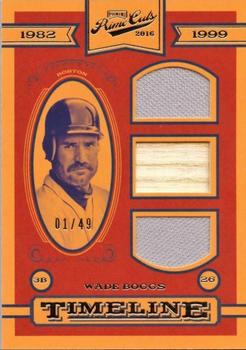 2016 Panini Prime Cuts - Timeline Trios #TT-WB Wade Boggs Front