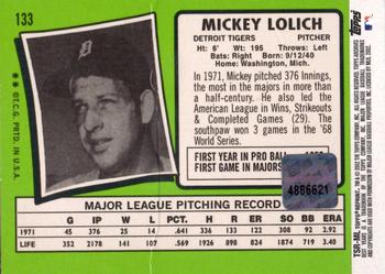 2002 Topps Archives - Seat Relics #TSR-ML Mickey Lolich Back