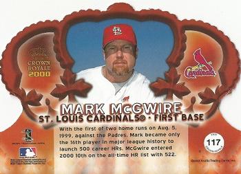2000 Pacific Crown Royale #117 Mark McGwire Back