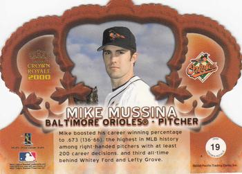 2000 Pacific Crown Royale #19 Mike Mussina Back