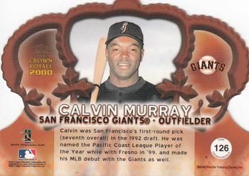2000 Pacific Crown Royale #126 Calvin Murray Back