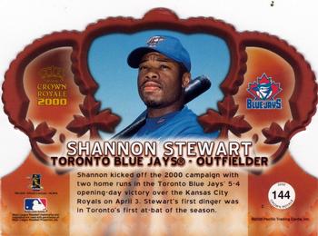 2000 Pacific Crown Royale #144 Shannon Stewart Back