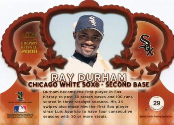 2000 Pacific Crown Royale #29 Ray Durham Back