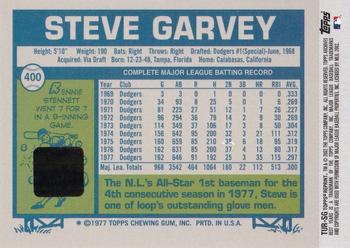 2002 Topps Archives - Uniform Relics #TUR-SG Steve Garvey Back