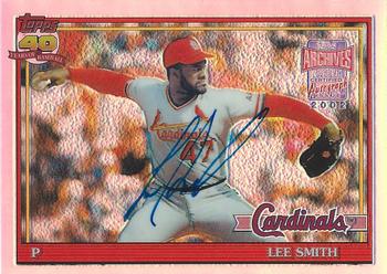 2002 Topps Archives Reserve - Autographs #TRA-LS Lee Smith Front