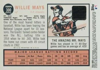 2002 Topps Archives Reserve - Autographs #TRA-WM Willie Mays Back
