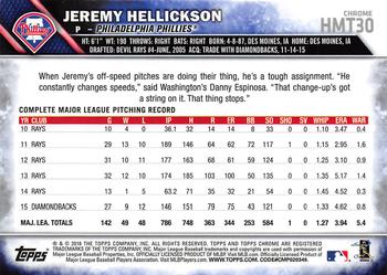 2016 Topps Chrome Update #HMT30 Jeremy Hellickson Back