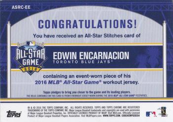 2016 Topps Chrome Update - All-Star Stitches Relics #ASRC-EE Edwin Encarnacion Back