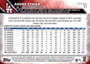 2016 Topps - Limited #11 Andre Ethier Back