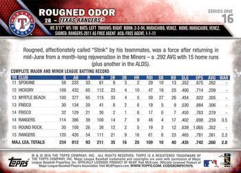 2016 Topps - Limited #16 Rougned Odor Back