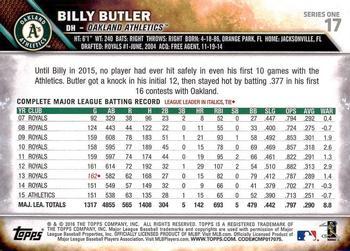 2016 Topps - Limited #17 Billy Butler Back