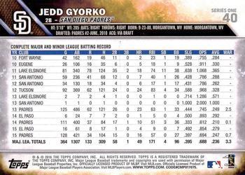 2016 Topps - Limited #40 Jedd Gyorko Back