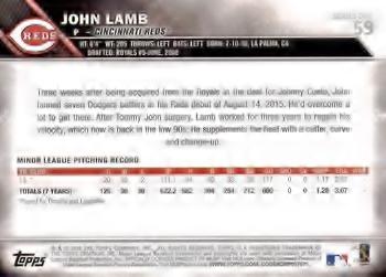 2016 Topps - Limited #59 John Lamb Back