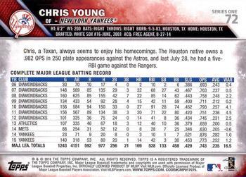 2016 Topps - Limited #72 Chris Young Back