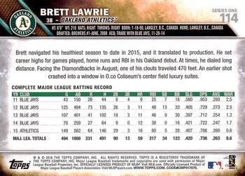 2016 Topps - Limited #114 Brett Lawrie Back